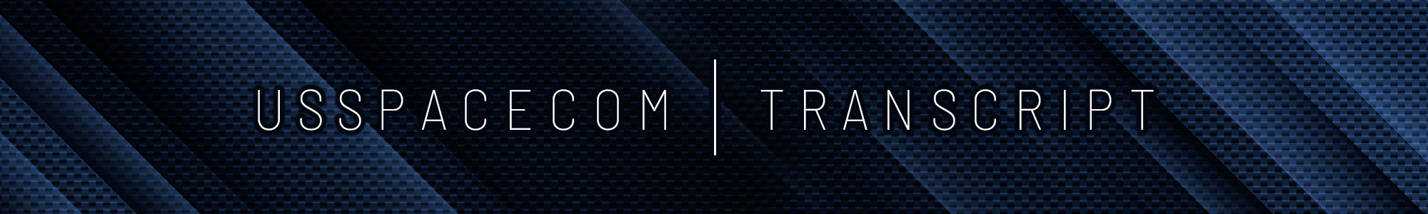 USSPACECOM transcript header